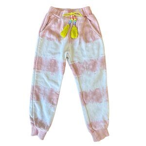 LOLA AND THE BOYS Tie Dye Sweat Pants Girls 4 4T Candy Heart Track Pants Sweats